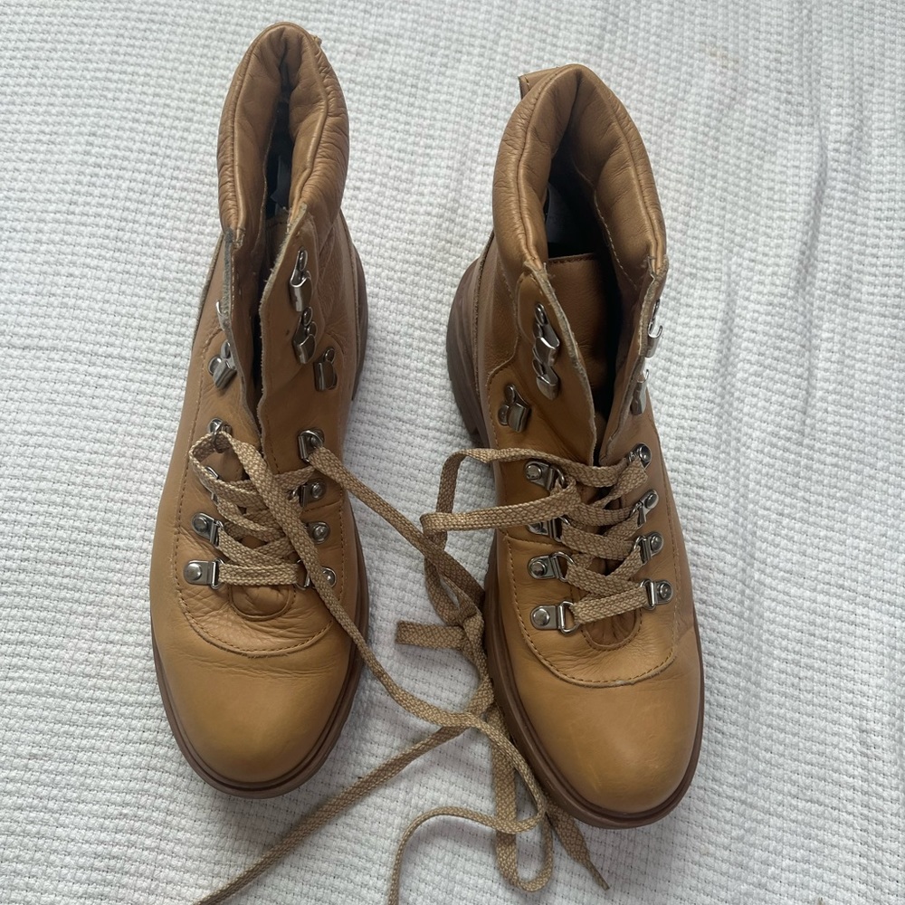 J crew leather hiking boots